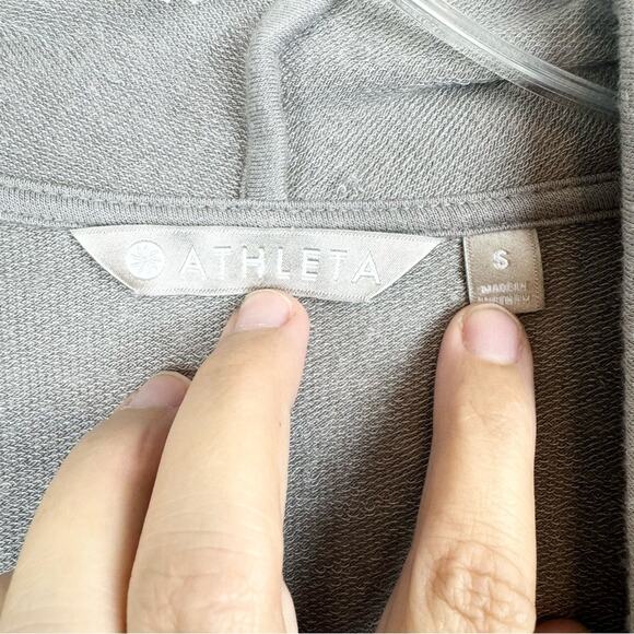 Athleta Mindsight Drawstring Open Front Long Line Sleeveless Vest Grey Size S - Picture 7 of 12